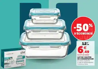 U Express Lot de 3 boites de conservation offre