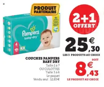 U Express Couches pampers baby dry offre