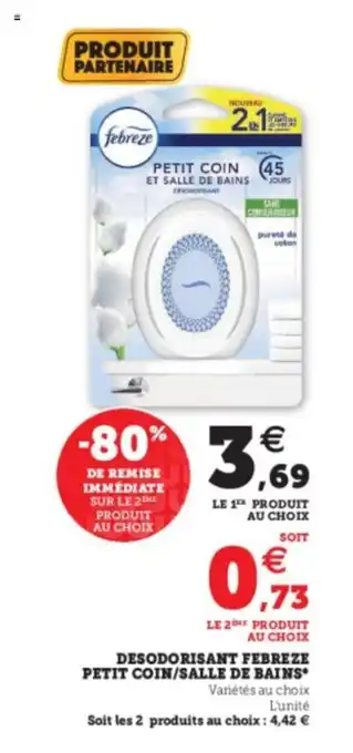 Desodorisant febreze petit coin/salle de bains