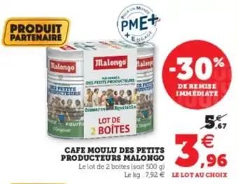 U Express Cafe moulu des petits producteurs malongo offre