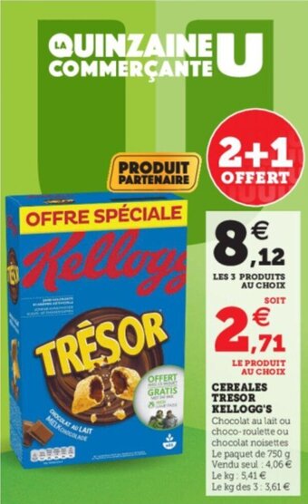 U Express Cereales tresor kellogg's offre