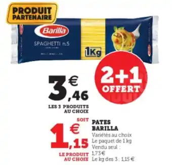 U Express Pates barilla offre