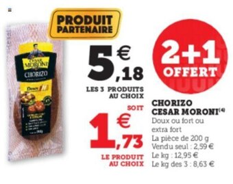 U Express Chorizo cesar moroni offre
