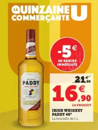 U Express Irish whiskey paddy offre