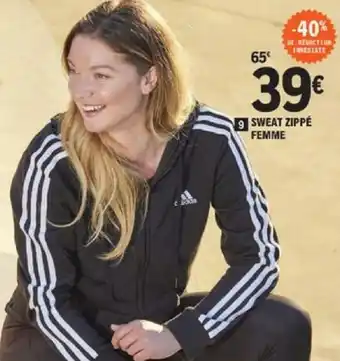Sweat zippé femme