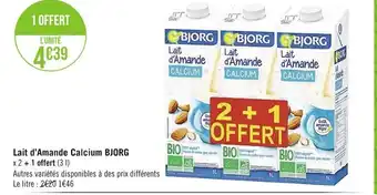 Géant Casino Lait d'Amande Calcium Bjorg offre
