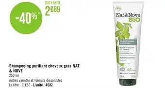 Géant Casino Shampooing Purifiant Cheveux Gras Nat offre