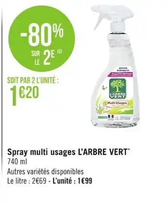 Géant Casino Spray Multi Usages l'Arbre Vert offre