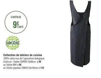 Géant Casino Collection de Tabliers de Cuisine offre