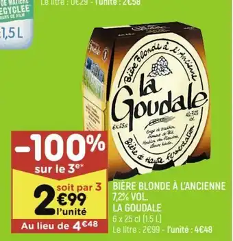 Leader Price Bière Blonde à l'Ancienne offre
