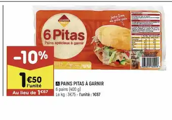 Pains Pitas Ă Garnir