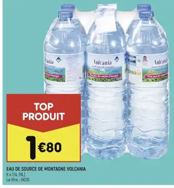 Leader Price Eau de Source de Montagne Volcania offre
