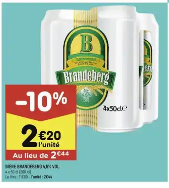 Leader Price Bière Brandeberg 4,6% Vol offre