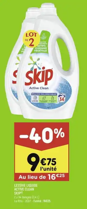 Lessive Liquide Active Clean Skip