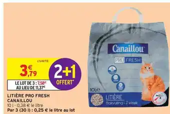Intermarché Litière Pro Fresh Canaillou offre