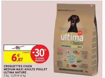 Croquettes Chien Medium-maxi Adulte Poulet Ultima Nature