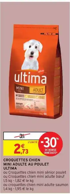 Croquettes Chien Mini Adulte Au Poulet Ultima