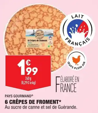 ALDI 6 Crêpes de froment offre