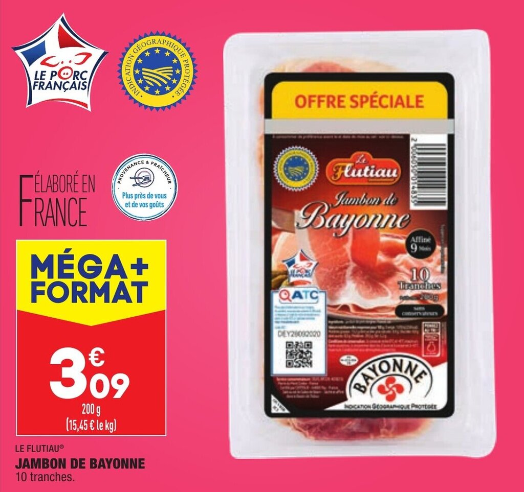 Promo Jambon de bayonne chez ALDI