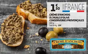 Auchan Crème d'anchois à l'huile d'olive offre