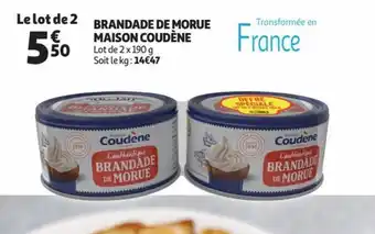 Auchan Brandade de morue maison coudène offre
