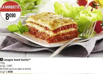 Spar Lasagnes boeuf basilic offre