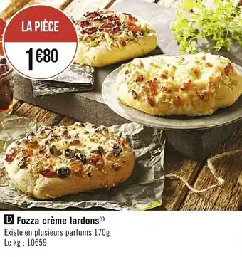 Spar Fozza crème lardons offre