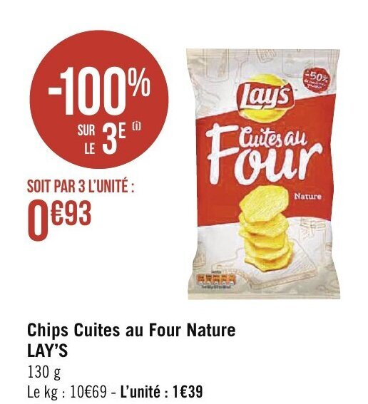 Promo Chips cuites au four nature LAY'S chez Spar Promo Chips cuites au four nature LAY'S chez Spar