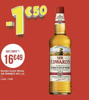 Spar Blended scotch whisky SIR EDWARD'S offre