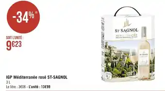Spar IGP méditerranée rosé ST-SAGNOL offre