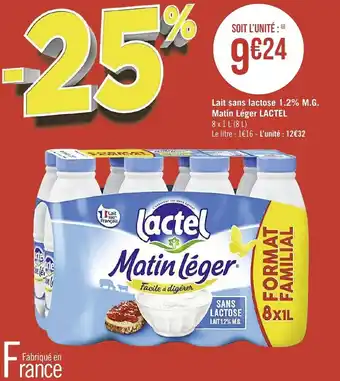 Spar Lait sans lactose offre