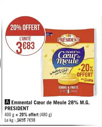 Emmental CĆur de Meule 28% M.G