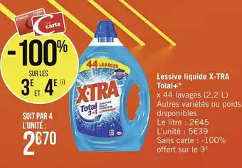 Spar Lessive Liquide X-Tra offre
