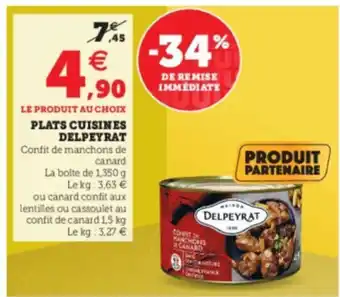 Super U Plats Cuisines Delpeyrat offre