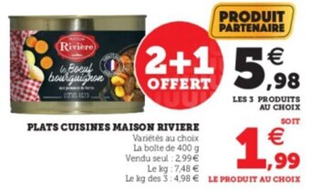 Super U Plats Cuisines Maison Riviere offre