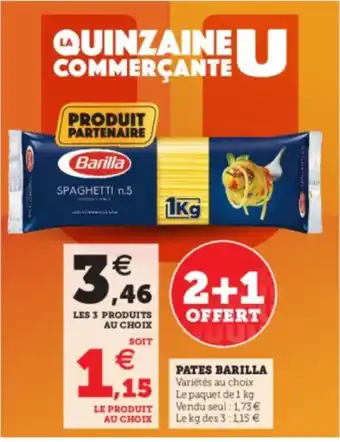 Super U Pates Barilla offre