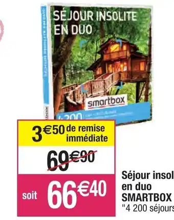 Migros Séjour insolite en duo offre