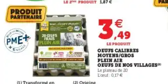 Super U Oeufs Calibres offre