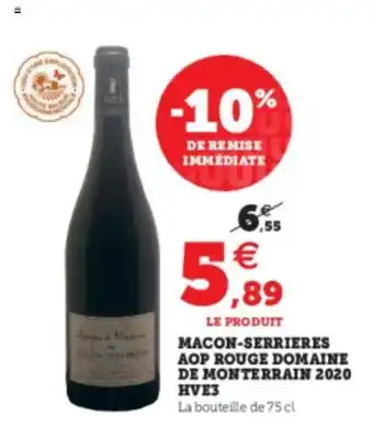 Super U Macon-Serrieres AOP Rouge Domaine offre