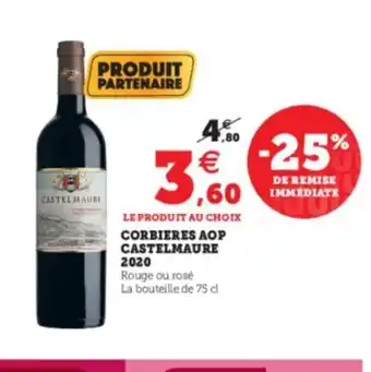 Super U Corbieres AOP Castelmaure offre