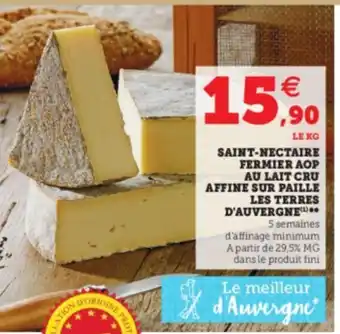 Super U Saint-Nectaire Fermier AOP offre