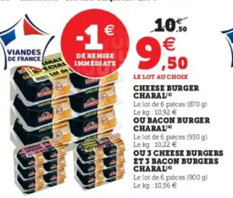 Super U Cheese Burger Charal offre