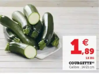 Super U Courgette offre