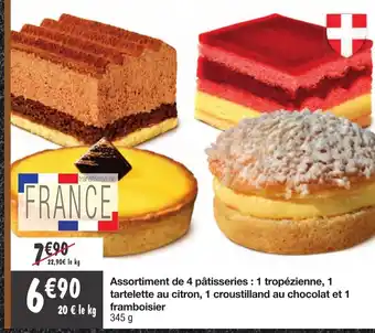 Migros Assortiment de 4 pâtisseries offre