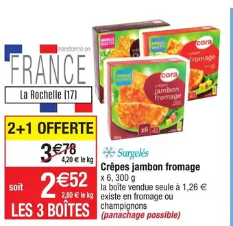 Migros Crêpes jambon fromage offre
