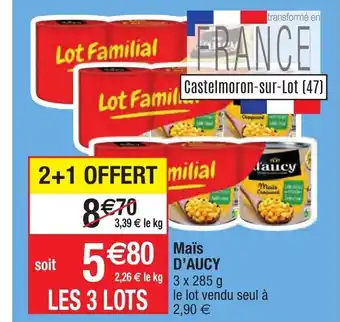 Migros Maïs d'aucy offre