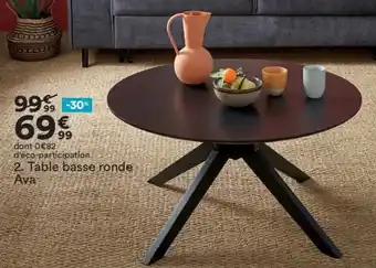 BUT Table Basse Ronde Ava offre