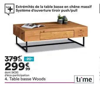 BUT Table Basse Woods offre