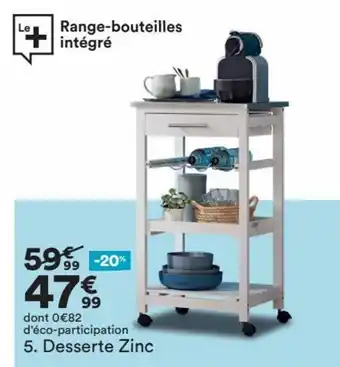 BUT Desserte Zinc offre