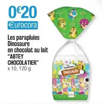 Cora x Carrefour Les Parapluies Dinosaure En Chocolat Au Lait offre